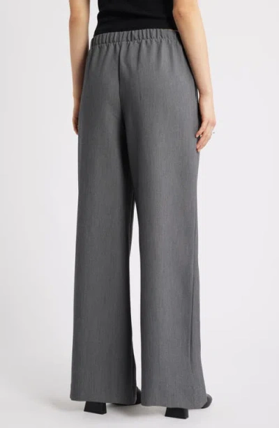 Open Edit Icon Pull-on Wide Leg Pants In Gray