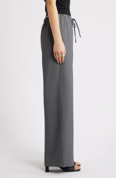 Open Edit Icon Pull-on Wide Leg Pants In Gray