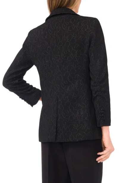 Halogen ® Scribble Print Scrunch Sleeve Blazer In Black