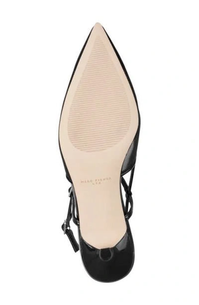 Marc Fisher Ltd Ceddy Slingback Pointed Toe Kitten Heel Pump In Black