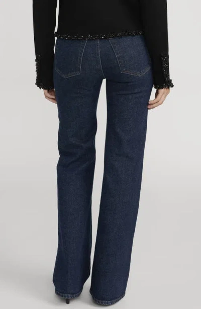 Frame The Pixie Arrow High Waist Bootcut Jeans In Blue