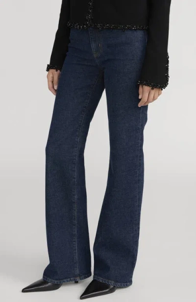 Frame The Pixie Arrow High Waist Bootcut Jeans In Blue