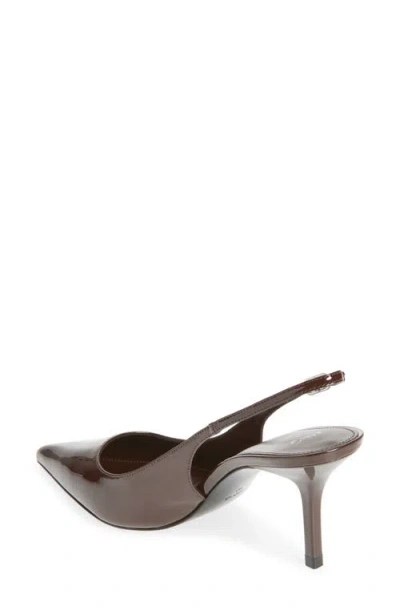 Mango Sol Slingback Pump In Brown