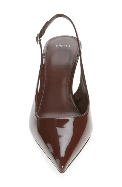 Mango Sol Slingback Pump In Brown