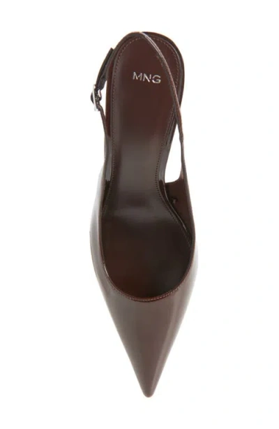 Mango Sol Slingback Pump In Brown