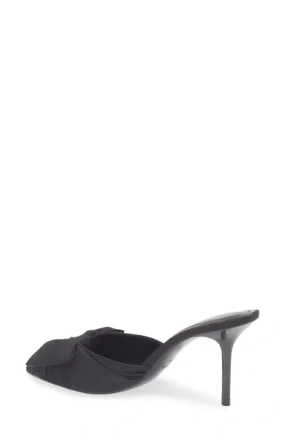 Mango Lasy Bow Slide Sandal In Black