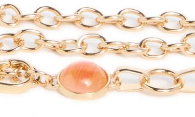 Steve Madden Crystal Chain Belt In Multi