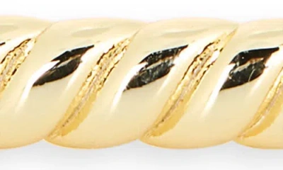 Nordstrom Rack Demi Fine Twisted Rectangular Bangle Bracelet In Gold