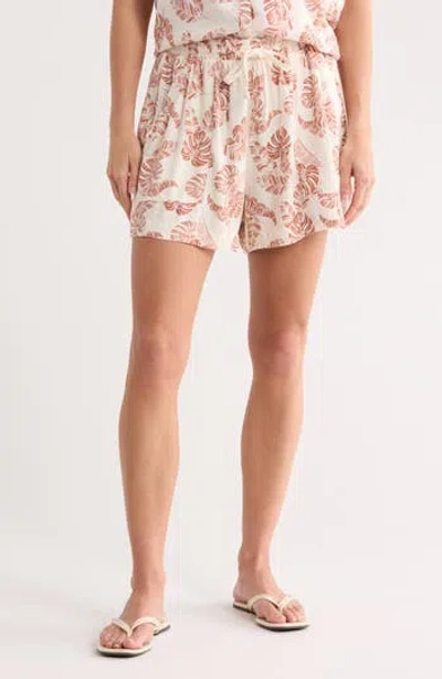 Splendid Marseille Linen Blend Drawstring Shorts In Multi