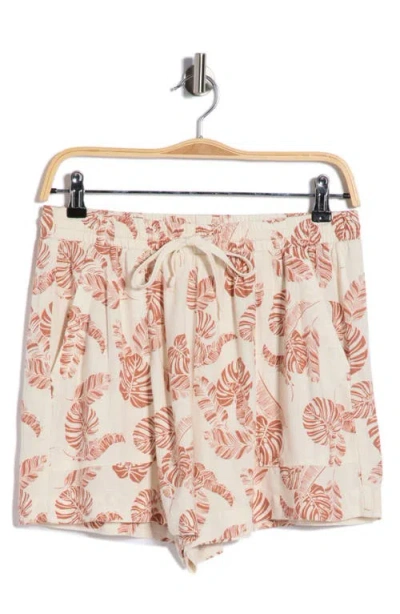 Splendid Marseille Linen Blend Drawstring Shorts In Multi