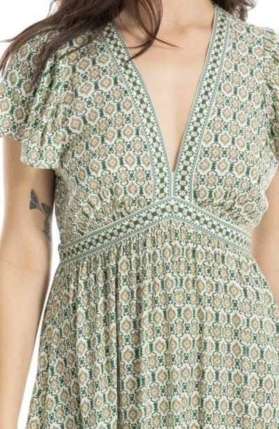 Max Studio Flutter Sleeve Dress In Neutral