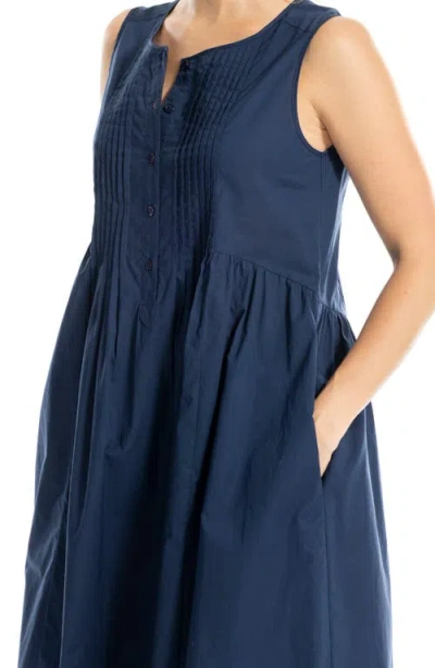 Max Studio Sleeveless Button Front Maxi Dress In Blue