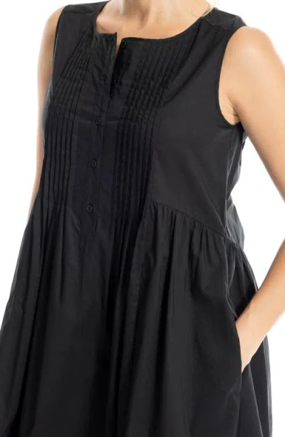 Max Studio Sleeveless Button Front Maxi Dress In Black