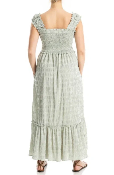 Max Studio Tiered Printed Sundress In Green