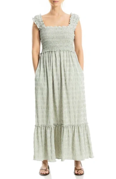 Max Studio Tiered Printed Sundress In Green
