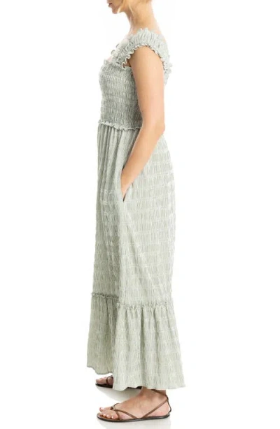 Max Studio Tiered Printed Sundress In Green