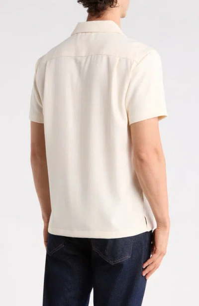 Ted Baker Textured Camp Shirt In White