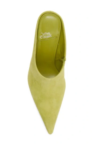 Jeffrey Campbell Vader Pointed Toe Mule In Green