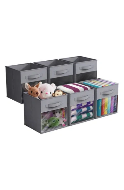 Sorbus 6-pack Window Storage Cubes In Gray
