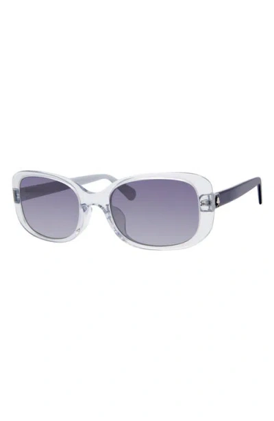 Kate Spade Dionna 52mm Polarized Gradient Rectangular Sunglasses In Gray
