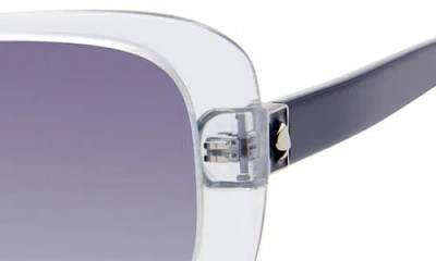 Kate Spade Dionna 52mm Polarized Gradient Rectangular Sunglasses In Gray