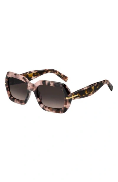 Hugo Boss Boss 54mm Rectangular Sunglasses In Brown