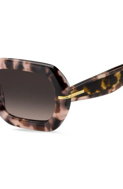 Hugo Boss Boss 54mm Rectangular Sunglasses In Brown
