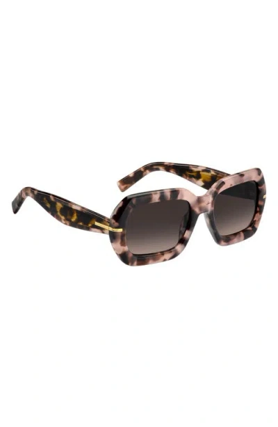Hugo Boss Boss 54mm Rectangular Sunglasses In Brown