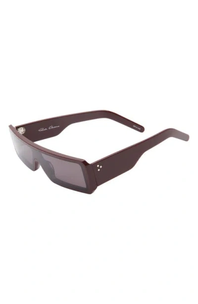 Rick Owens Geth Rectangular Shield Sunglasses In Red