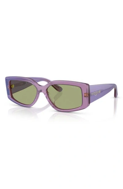 Vogue 55mm Rectangular Sunglasses In Transparent