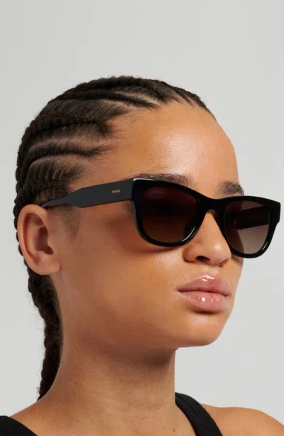 Fossil 50mm Gradient Square Sunglasses In Black