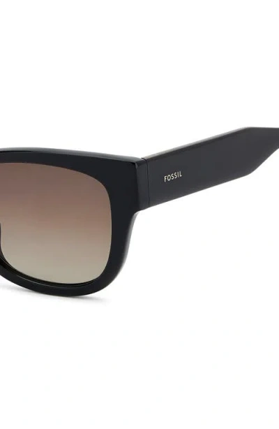 Fossil 50mm Gradient Square Sunglasses In Black