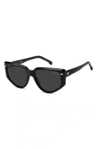 Carrera Eyewear 57mm Rectangular Sunglasses In Black