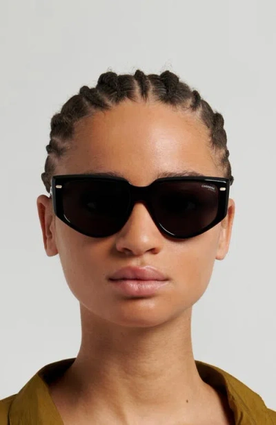 Carrera Eyewear 57mm Rectangular Sunglasses In Black
