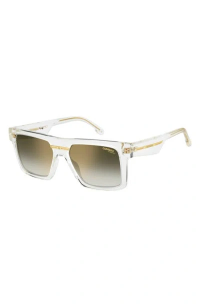 Carrera Eyewear Victory 55mm Gradient Rectangular Sunglasses In Transparent