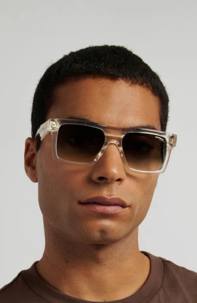 Carrera Eyewear Victory 55mm Gradient Rectangular Sunglasses In Transparent