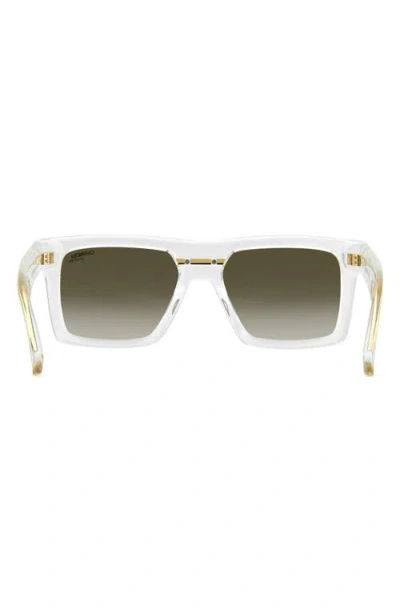 Carrera Eyewear Victory 55mm Gradient Rectangular Sunglasses In Transparent