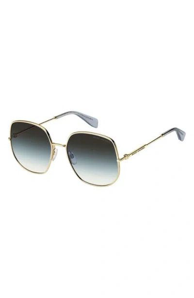 Marc Jacobs 59mm Gradient Square Sunglasses In Green