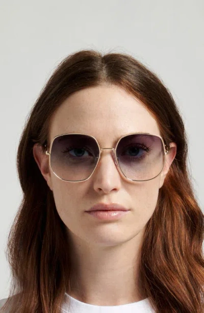 Marc Jacobs 59mm Gradient Square Sunglasses In Green