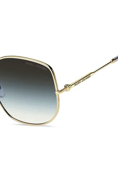Marc Jacobs 59mm Gradient Square Sunglasses In Green