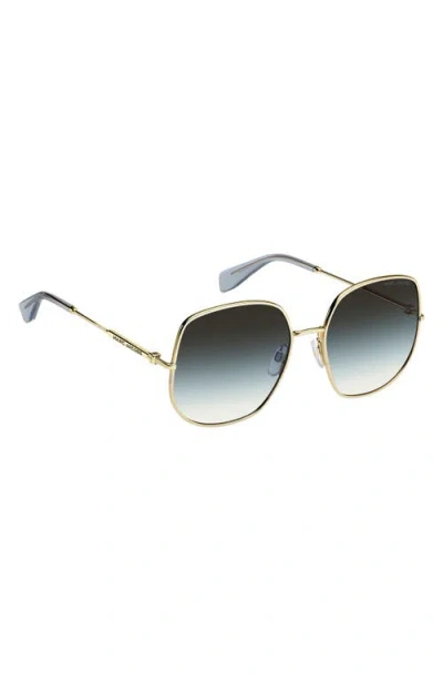 Marc Jacobs 59mm Gradient Square Sunglasses In Green