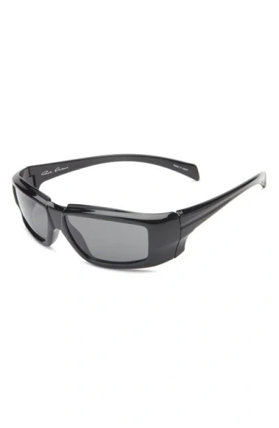 Rick Owens Rectangular Sunglasses In Black