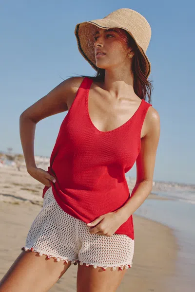 Cupshe Postcard Memory Red Top In Red