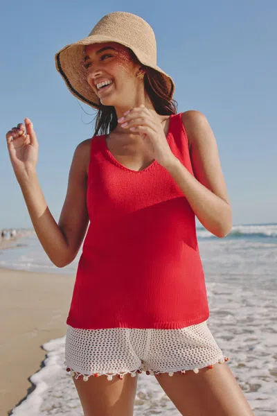 Cupshe Postcard Memory Red Top In Red