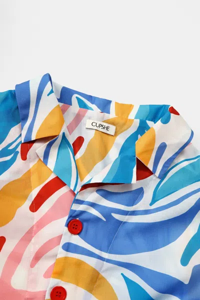 Cupshe Side Quest Abstract Shirt In Multi