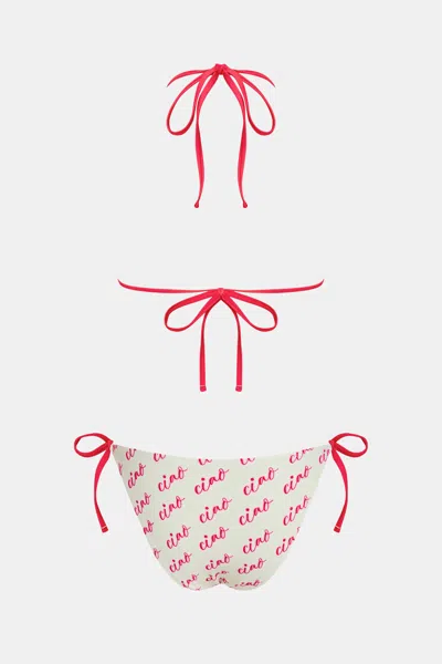 Cupshe Wander Free White Bikini Set In Multi