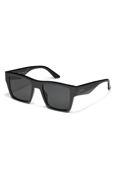 Quay Fast Lane 52mm Square Sunglasses In Black