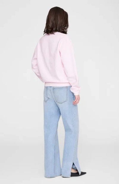 Anine Bing Spencer Sweatshirt In Pink
