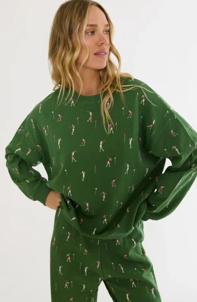 Beach Riot Devyn Oversize Sweatshirt In Green