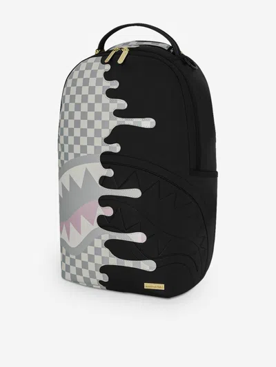 Sprayground Kids Cream Check Side Drip Backpack In Multi